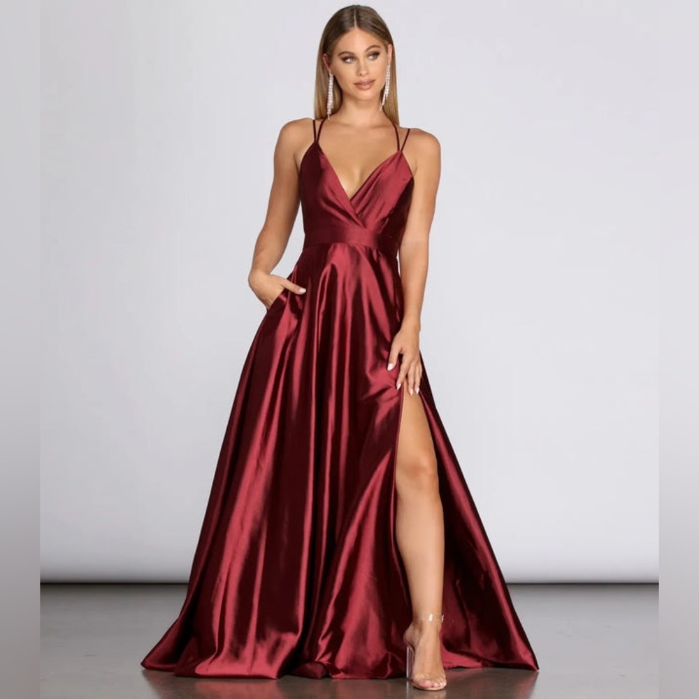 Burgundy Evening Gown/Prom Dress